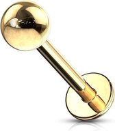 piercing rond gold plated 1.2x8