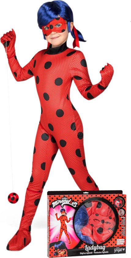 VIVING COSTUMES / JUINSA - Ladybug Miraculous kostuum voor kinderen - 152 - 158 (12 - 14 jaar)
