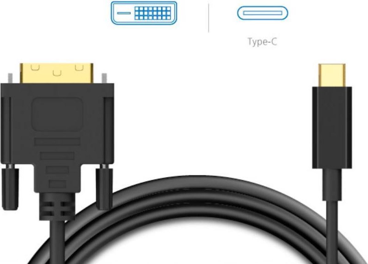 Akasa Typ C Adapter Kabel auf DVI - schwarz