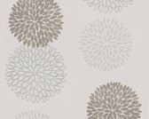 GRAFISCHE DISTELBOL BEHANG - Bruin Grijs Beige - AS Creation Blooming