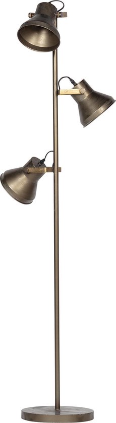 BePureHome Triplet Staande Lamp - Metaal - Antique Brass - 165x45x45 |  bol.com