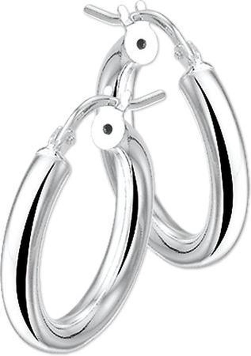 TFT Oorring Ronde Buis Zilver Gerhodineerd Glanzend 3 mm x 38 mm