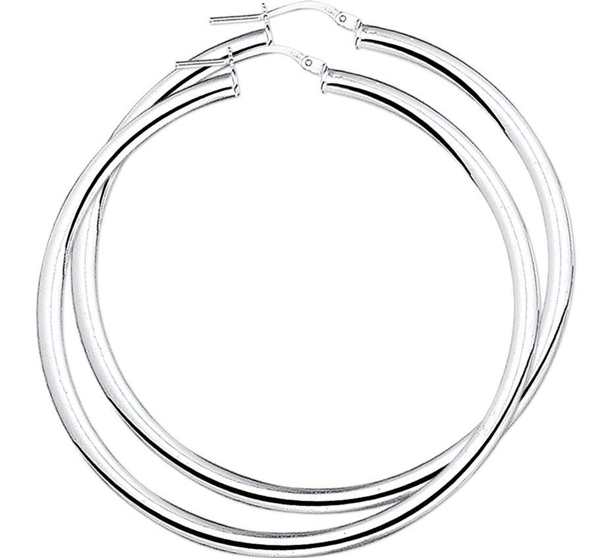 TFT Oorring Ronde Buis Zilver Gerhodineerd Glanzend 4 mm x 54 mm