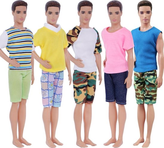 Kleding voor Ken pop - 5x zomer kleertjes met broeken en shirts | bol.com