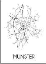 DesignClaud Münster Plattegrond poster A3 + Fotolijst wit