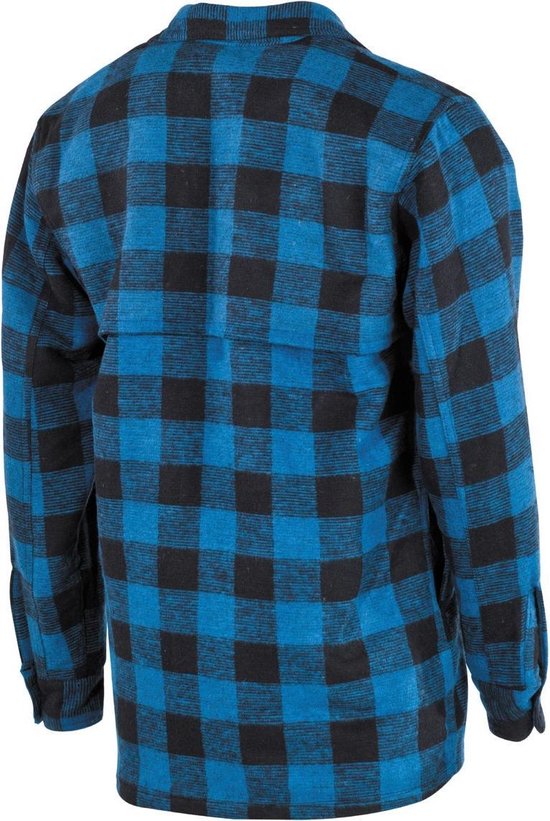 Blouse de bûcheron canadien, flanelle lourde de qualité outdoor , bleu / noir, à carreaux - TAILLE XXL