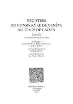 Travaux d'Humanisme et Renaissance - Registres du Consistoire de Genève au temps de Calvin