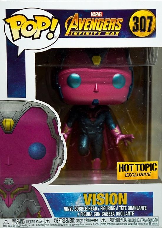 Funko POP!Movie-The Avengers:Infinity War #307 Vision Vinyl Action Figures Toys 