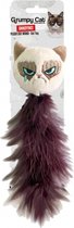 Grumpy Cat Knuffel - Speeltje met Catnip Kattenkruid en Veren voor Katten - Kattenspeelgoed - 24 cm