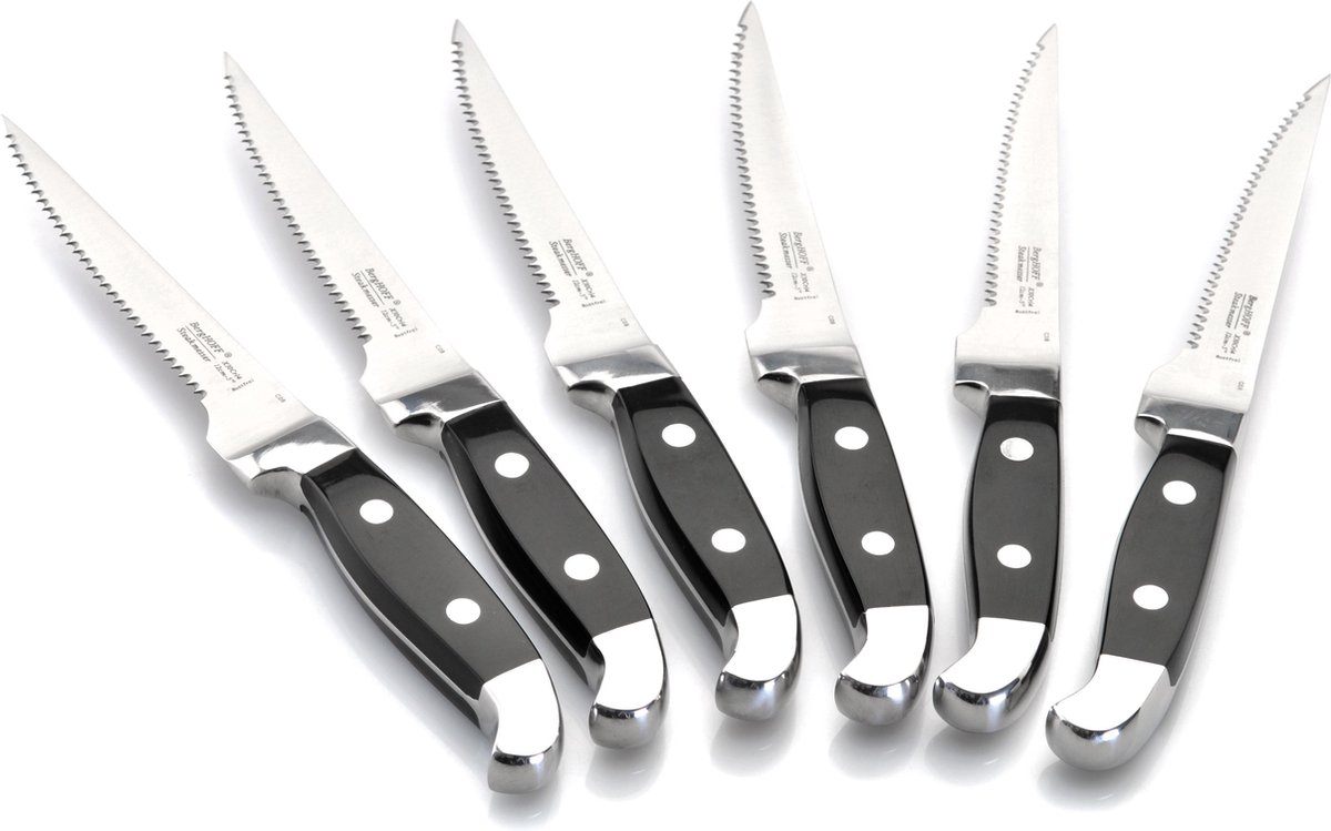 Berghoff steak messenset - steak knife set van 6 stuks - gesmeden - BergHOFF