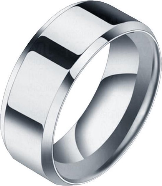 Heren ring Titanium Zilverkleurig 8mm-23mm