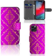 Geschikt voor iPhone 11 Pro Wallet Case Barok Roze