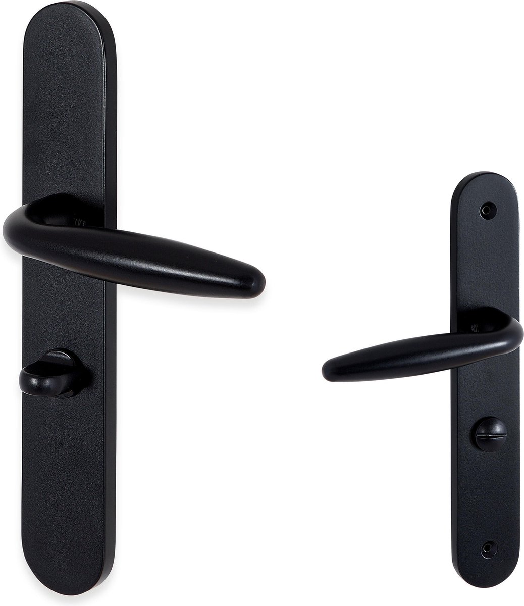 Sofia deurklink - WC 63mm - mat zwart - complete set