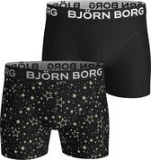 Bjorn Borg - Heren 2-Pack Sammy Graphic Star Boxershorts Zwart Wit - XL