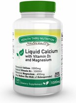 Calcium 1000 mg / Magnesium 400 mg + 1000iu D3 (non-GMO) (100 Softgels) - Health Thru Nutrition