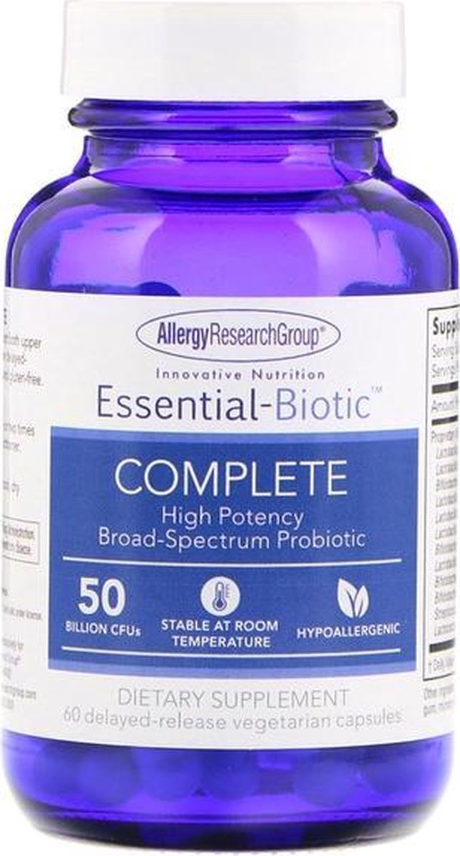 Essential-Biotic Complete 50 Billion CFU's 60 Delayed-Release Vegetarian Capsules - Allergy Research Group