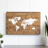 Miss Wood - WOODY MAP houten editie wereldkaart - 60x40cm (L)