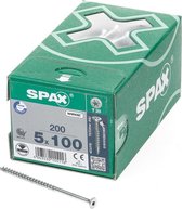 SPAX 191010501005 Universele schroef, Verzonken kop, 5 x 100, Deeldraad, T-STAR plus TX20 - WIROX - 200 stuks