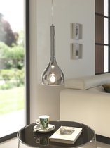 MEO Salerno Hanglamp - Eetkamer & Woonkamer Lamp - Chrome Afgewerkte Kap - Zilver