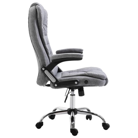 Luxe Bureaustoel Stof grijs (Incl organizer) - Bureau stoel - Burostoel  -... | bol.com
