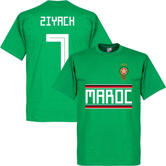 Marokko Ziyach 7 Team T-Shirt - Groen - L