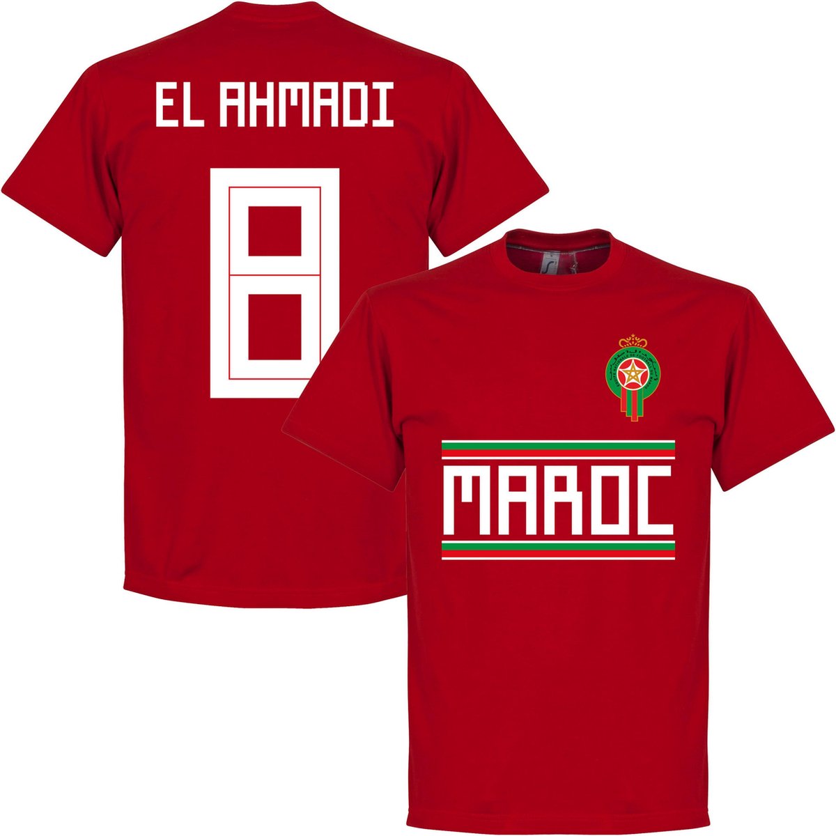 1200x1200.jpg Marokko El Ahmadi 8 Team T-Shirt - S - Afbeelding 1
