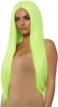 Long straight center part wig