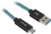 Sharkoon USB 3.1 A-C bk/bu 1,0m
