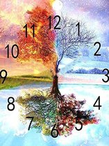 Diamond Painting Klok - 30x40cm - Boom