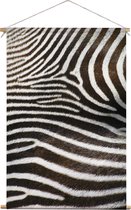 Zebraprint | Dieren | Textieldoek | Textielposter | Wanddecoratie | 45CM x 67,5CM” | Schilderij
