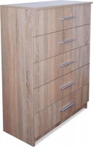 Ladekast (INCL anti kras viltjes)  Eikenhout dressoir SideTafel Bijzettafel 71x35x108 cm / schoenenkast / dressoir kast / gangkast schoenen kast / Wandkast / commode kast / opbergk