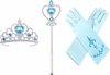 foto van Prinsessen Verkleedkleren Meisje-Toverstaf -Tiara- Handschoenen- Kroon voor bij je Elsa jurk-Prinses