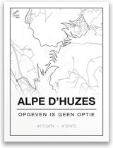 Poster/plattegrond ALPE D' HUZES - 30x40cm
