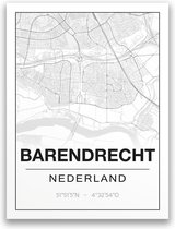 Poster/plattegrond BARENDRECHT - 30x40cm