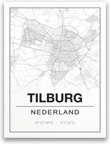 Poster/plattegrond TILBURG - 30x40cm