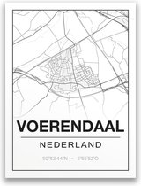 Poster/plattegrond VOERENDAAL - 30x40cm