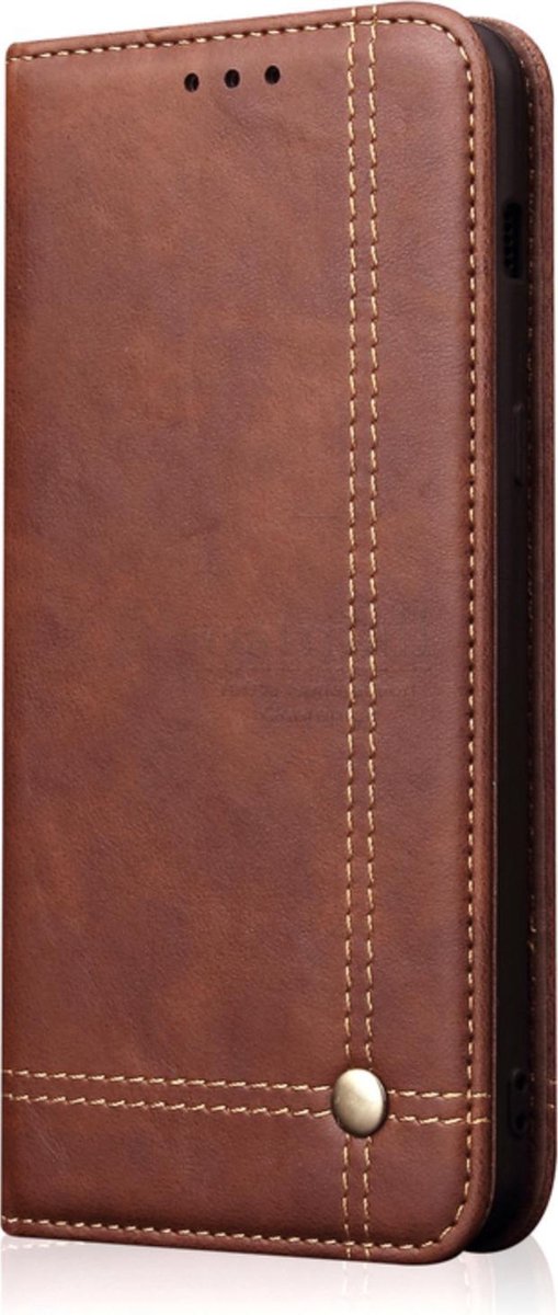 Magnetische Book case voor Huawei Y9 2018 - Bruin - Portemonnee