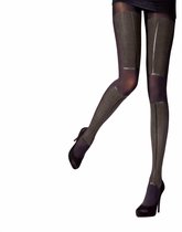Pretty Polly Sparkle Panel Tights - Black - Silver - One Size - (Eur 36 tot 42) - AUY5