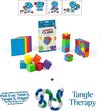 Afbeelding van het spelletje Happy Cube Original 6 pack & Tangle Relax Therapy - COMBO 2-PACK - Voordeelset - Educatief Speelgoed - Fidget - Puzzel en Focus pakket