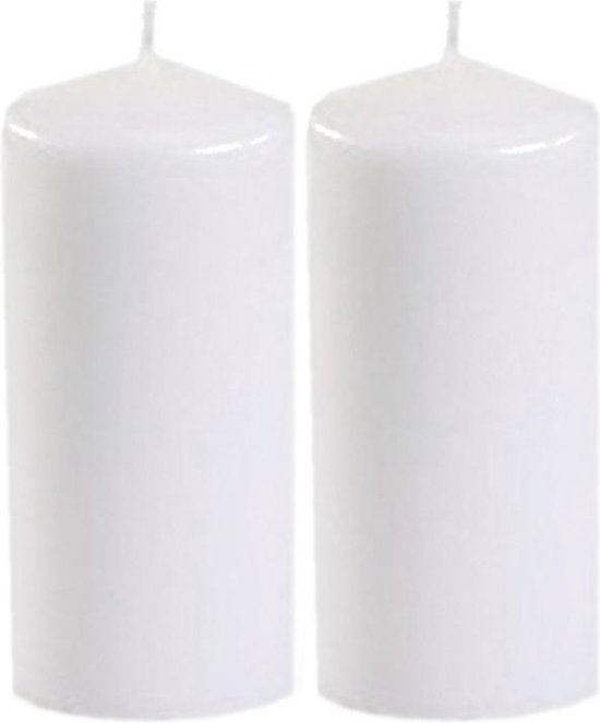 delicaat Prematuur Geneigd zijn 2x Stompkaarsen wit 10 cm - Diameter 5 cm - Sierkaars 16 branduren | bol.com
