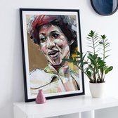 Aretha Franklin schilderij (reproductie) 51x71cm