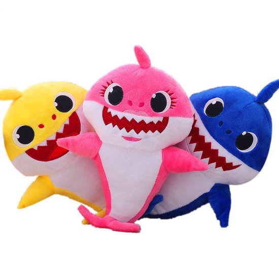 Baby Shark (Roze) -Speelgoed-kids-geluid-verlichting-knuffel | bol.com