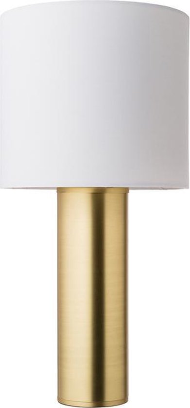 Tafellamp - Goud met wit - E14 - Ø 20 cm - hoogte 41 cm | bol.com