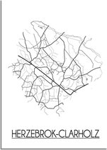 DesignClaud Herzebrock-Clarholz Plattegrond poster A3 poster (29,7x42 cm)