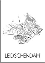 DesignClaud Leidschendam Plattegrond poster A2 poster (42x59,4cm)