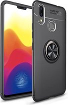 Luxe Magnetische Back cover voor Samsung Galaxy A40 - Zwart - TPU - Magnetisch voor autohouder - Kickstand