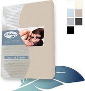 24-Bedding Verkoelende Katoenen Topper Hoeslaken - Topdek Hoeslaken Katoen 180x220 cm Zand