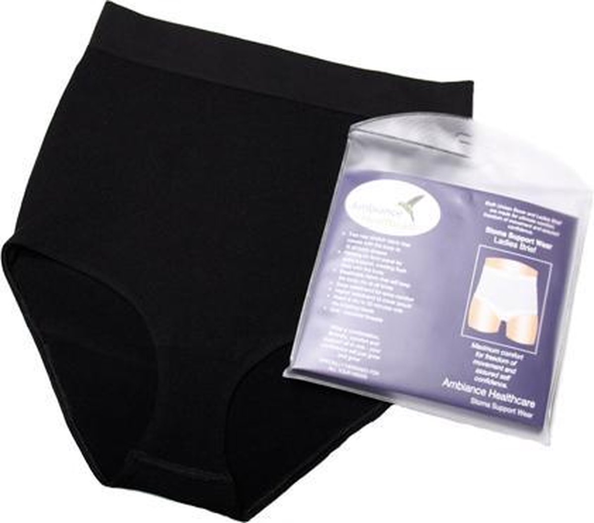 Goedkoopste Ambiance Healthcare - Stoma Dames Slip Zwart Maat S/M