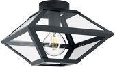 EGLO Casefabre Plafondlamp - 1 lichts - E27 - Zwart