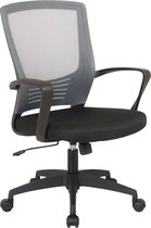 Bureaustoel - Bureaustoel voor volwassenen - Design - Ergonomisch - Gaas - Grijs/zwart - 58x53x101 cm